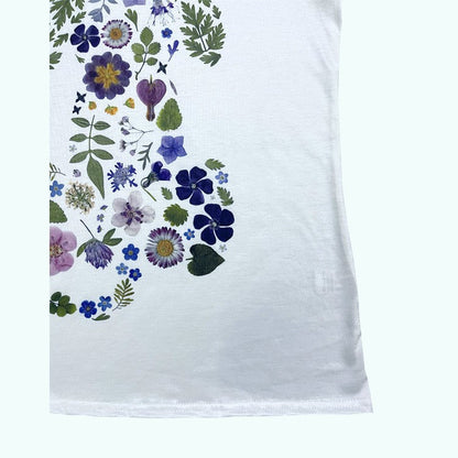 Damen-Langarm-T-Shirt mit Blumenprint aus Polyester mit Rundhalsausschnitt-5