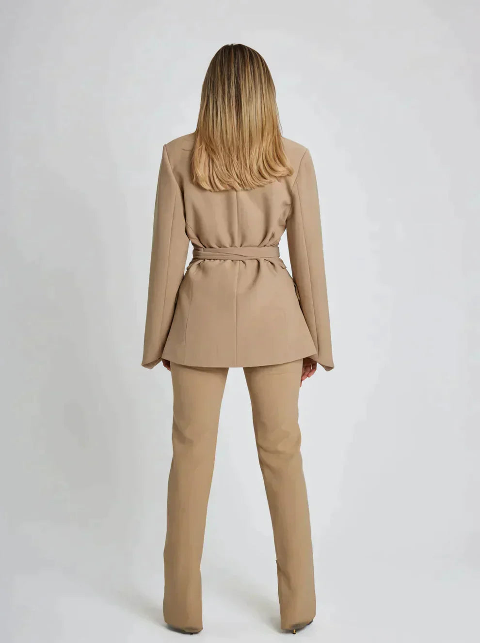 Damen-Blazer, mit Gürtel, moderner hochwertiger Stoff-2