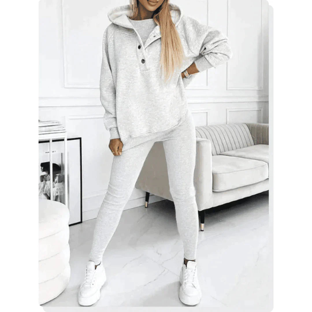 Damen 3-Geteilt Strickanzug Klassischer Stil Hochwertiger Stoff 5