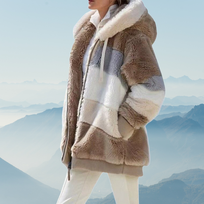 Damen-Fleecejacke, Oversize, weiches Polyester, Fleece 4