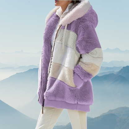 Damen-Fleecejacke, Oversize, weiches Polyester, Fleece 6
