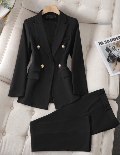 Damen Blazer und Hose Set Elegant Langlebiger Stoff-3
