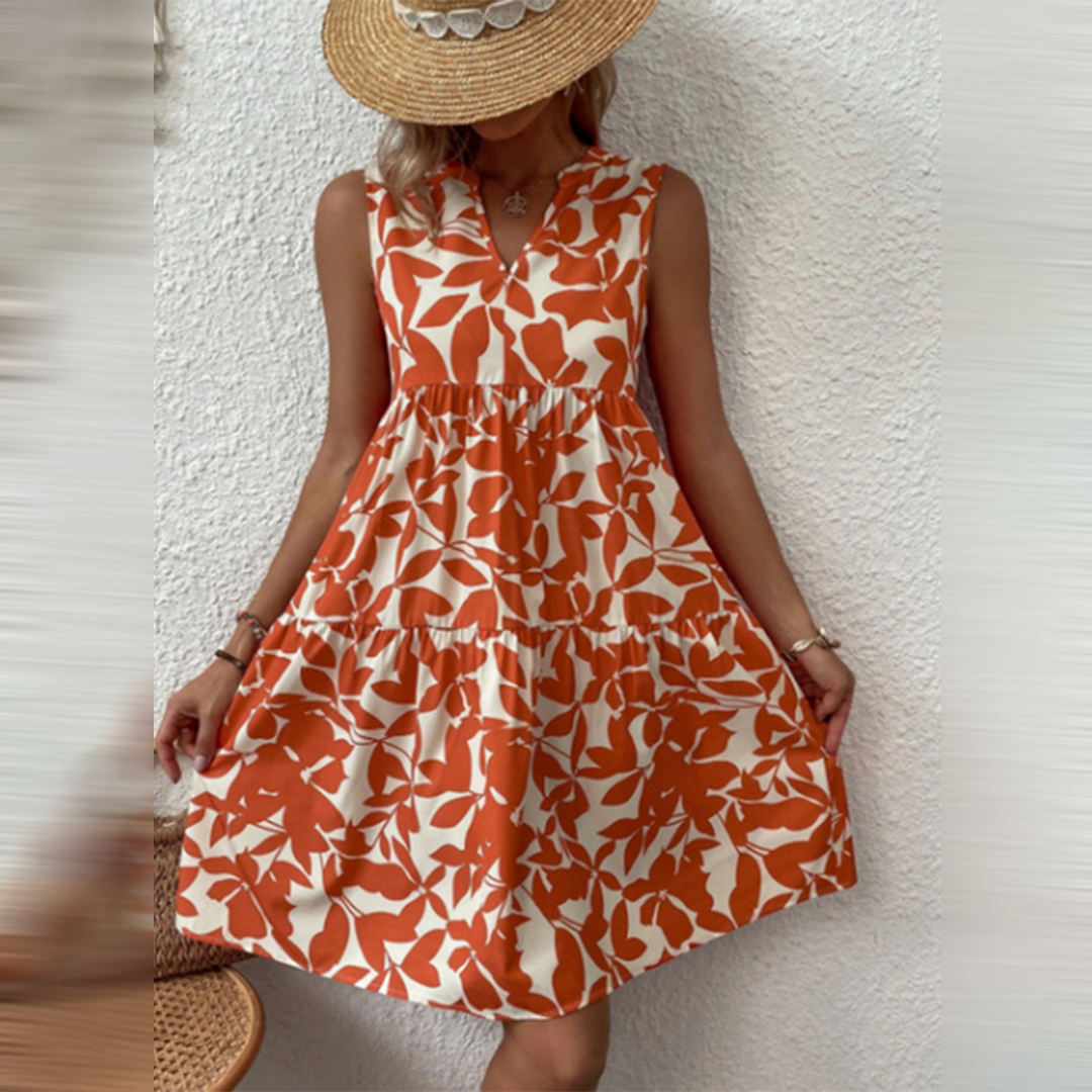 Variant image for Damenkleid A-Linie Polyester Ärmellos Knielang Boho-Stil-16