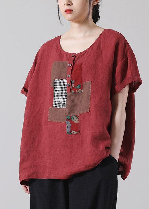 Damen-Top, kurz, leichte Baumwolle, bequemes Design-1