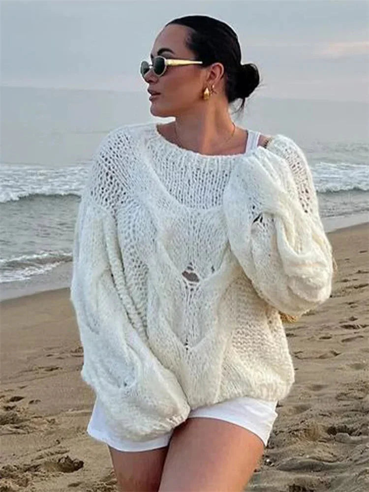 Damen-Strickpullover, lockere Passform, weicher Stoff-6