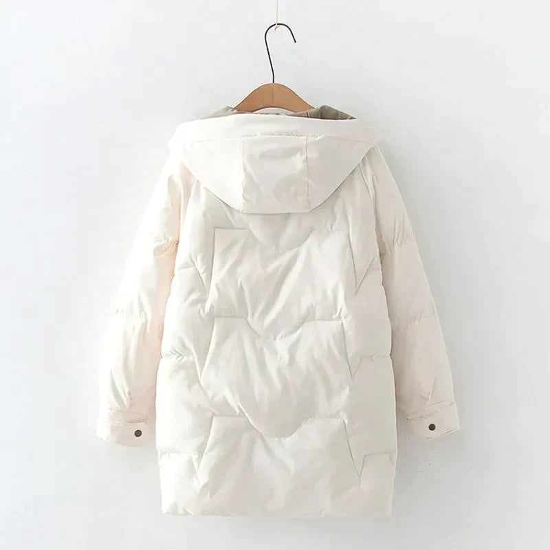 Winterparka Damen Kapuze Baumwolle Polyester-2