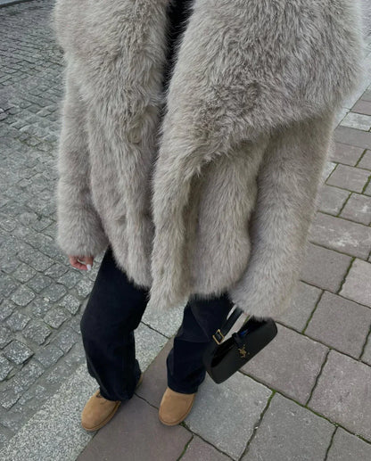 Damenjacke aus Kunstfell Elegantes Design für Damen-5