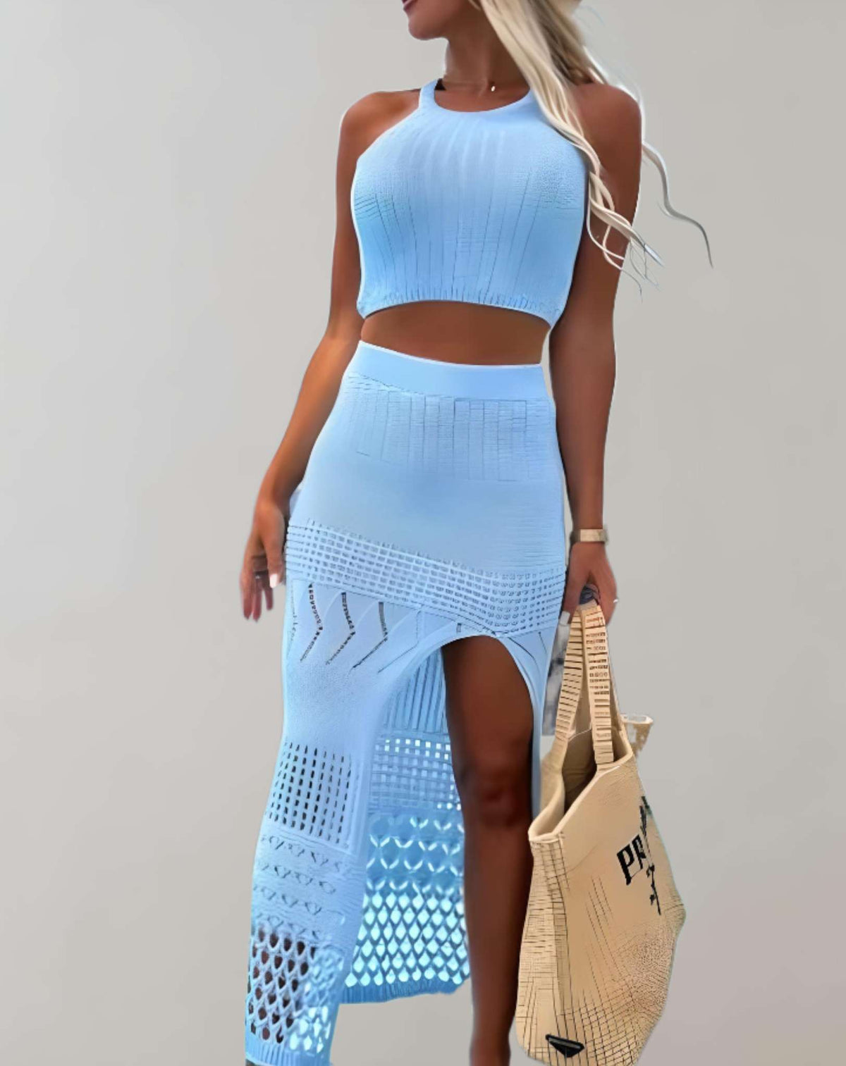 Damen Ärmelloses Kleid Elegant Atmungsaktiver Stoff-4