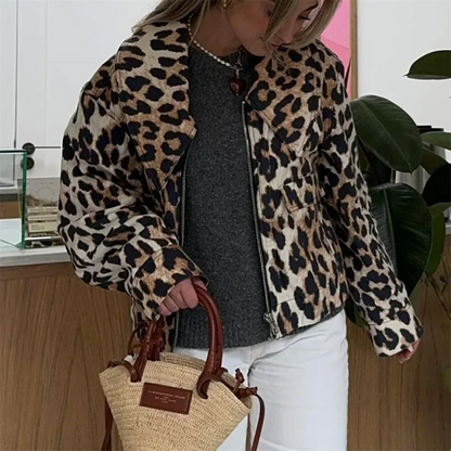 Damen-T-Shirt, Leopardenmuster, lässig, 100 % Baumwolle-5