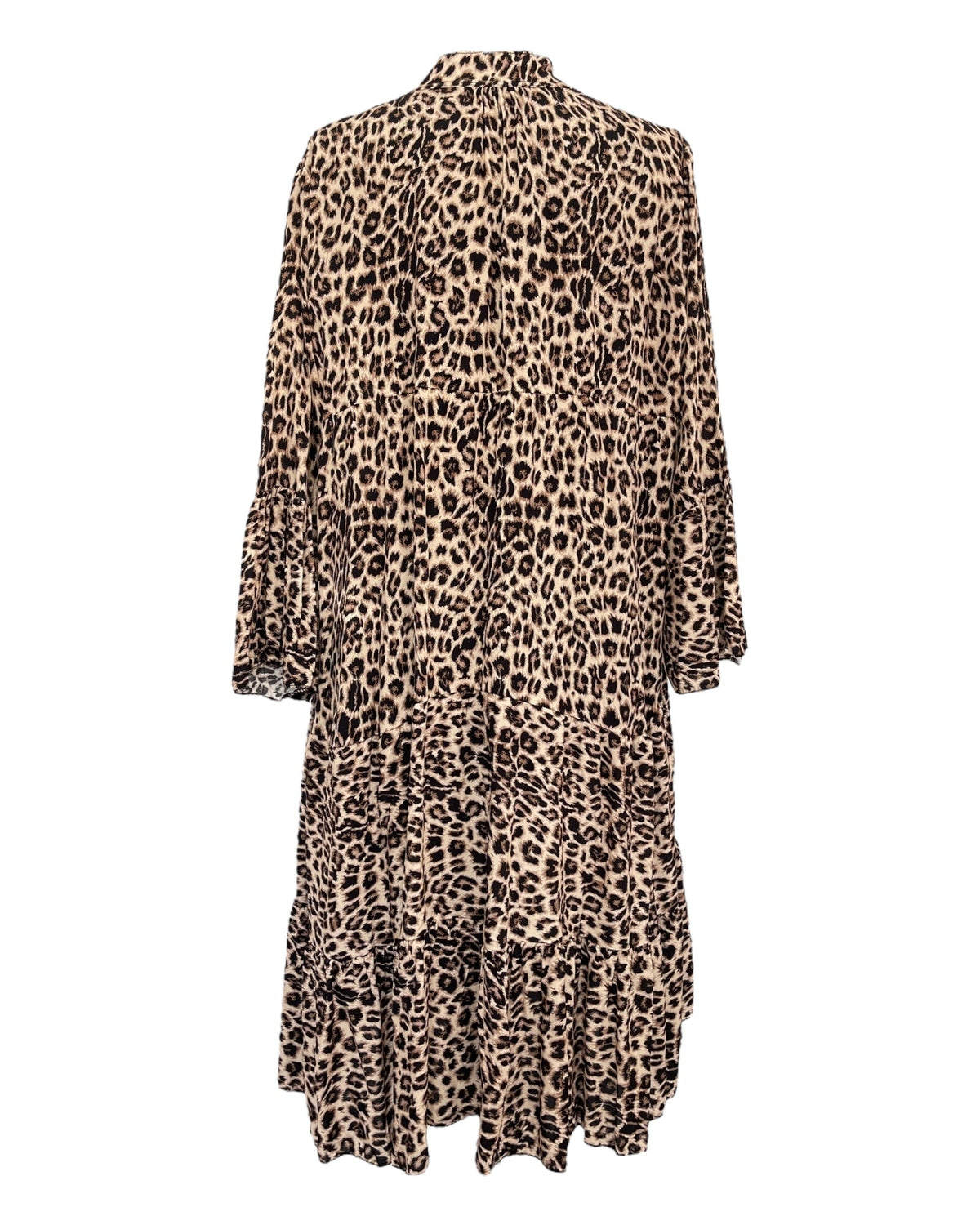 Damen-Kleid, Leo-Print, weich, Viskose, trendiges Design-4