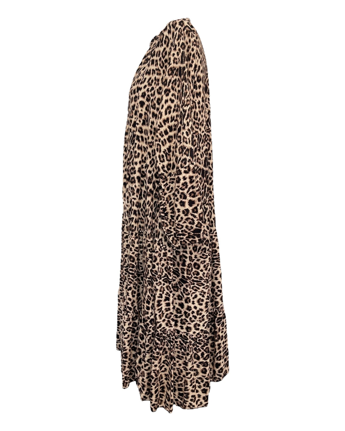 Damen-Kleid, Leo-Print, weich, Viskose, trendiges Design-5