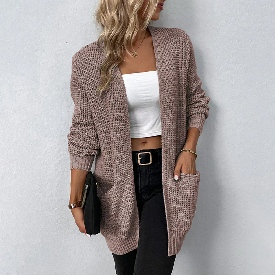Damen-Strickjacke, lässiges Design, hochwertiges Acryl 7