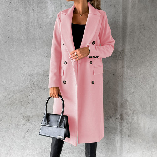 Damen-Lange Winterjacke, Elegantes Hochwertiges Material 1