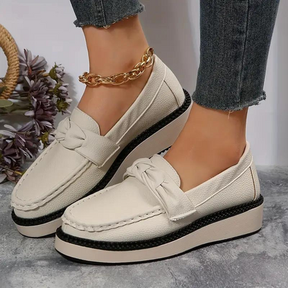 Damen-Loafers mit runder Spitze aus Synthetikleder – Bequemes Slip-on-Design, Größen 36-42, perfekt für jeden Anlass 9
