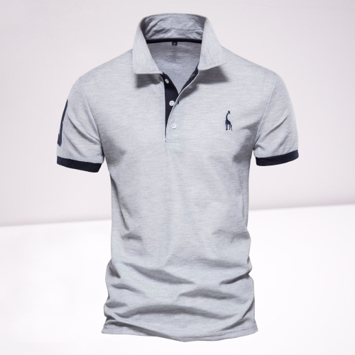 Variant image for Kurzärmeliges Herren-Poloshirt, roter Kragen, Baumwollmischung-52