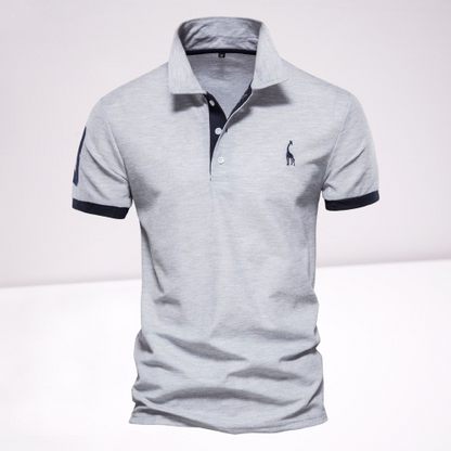 Variant image for Kurzärmeliges Herren-Poloshirt, roter Kragen, Baumwollmischung-52