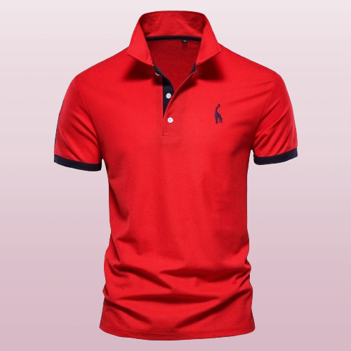 Variant image for Kurzärmeliges Herren-Poloshirt, roter Kragen, Baumwollmischung-34