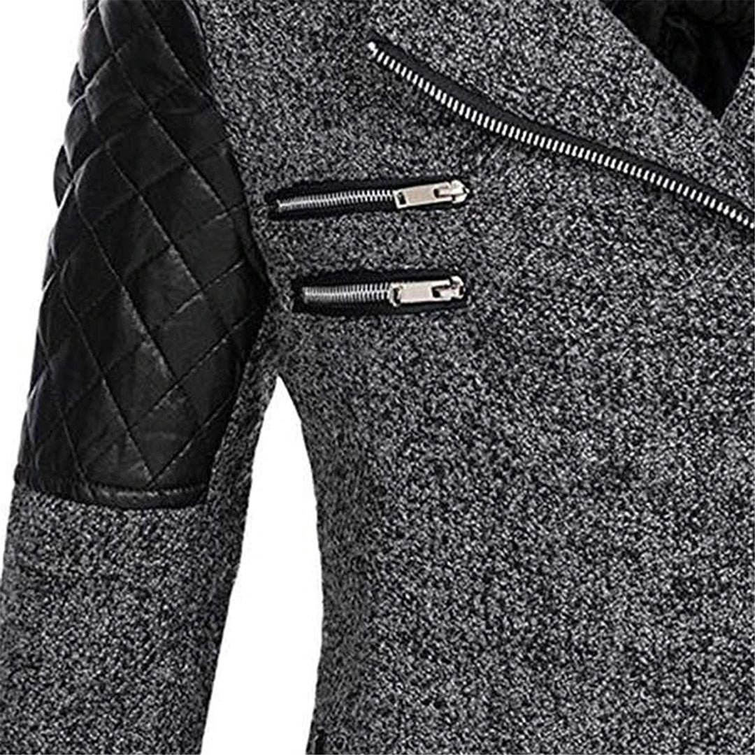 Damen Wintermantel Lang Elegant Hochwertiger Stoff-5