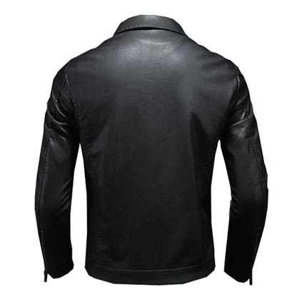 Herren-Lederjacke, modernes Design, Leder-2
