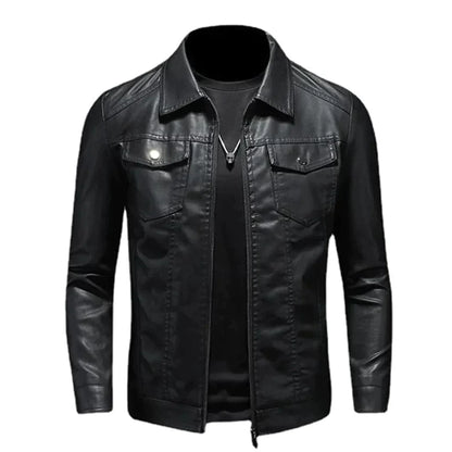 Variant image for Herren-Lederjacke, modernes Design, Leder-1