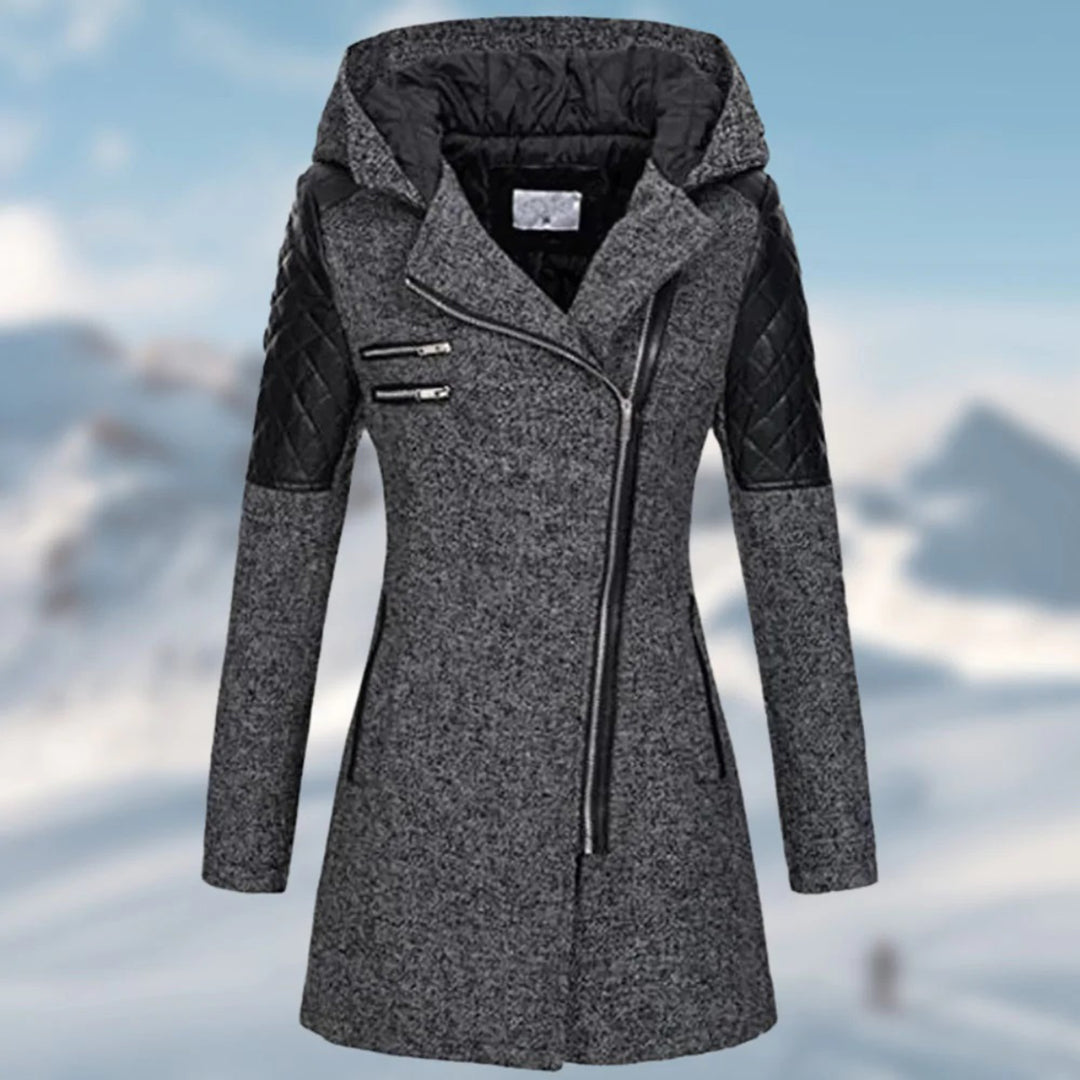 Variant image for Damen Wintermantel Lang Elegant Hochwertiger Stoff-15