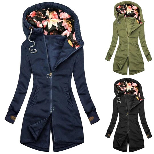 Damenjacke Herbststil Lässig Polyester mit elastischen Manschetten-2