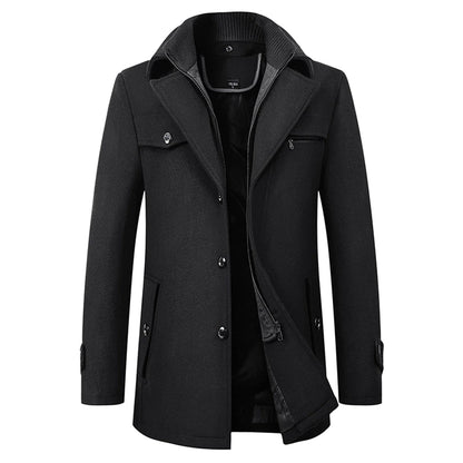 Damenjacke Warm Zeitlos Mantel Hochwertiger Stoff-1