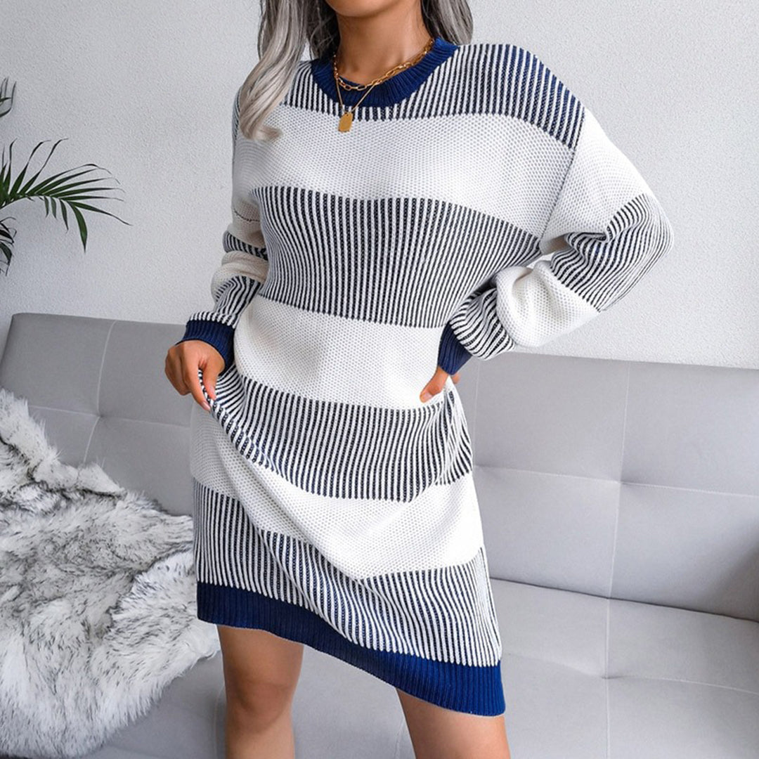 Damen-Midikleid, eleganter hochwertiger Stoff, Midilänge-4