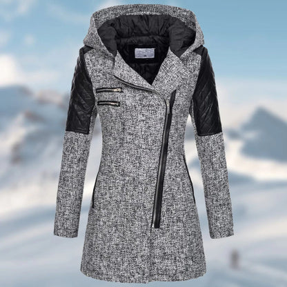 Damen Wintermantel Lang Elegant Hochwertiger Stoff-1