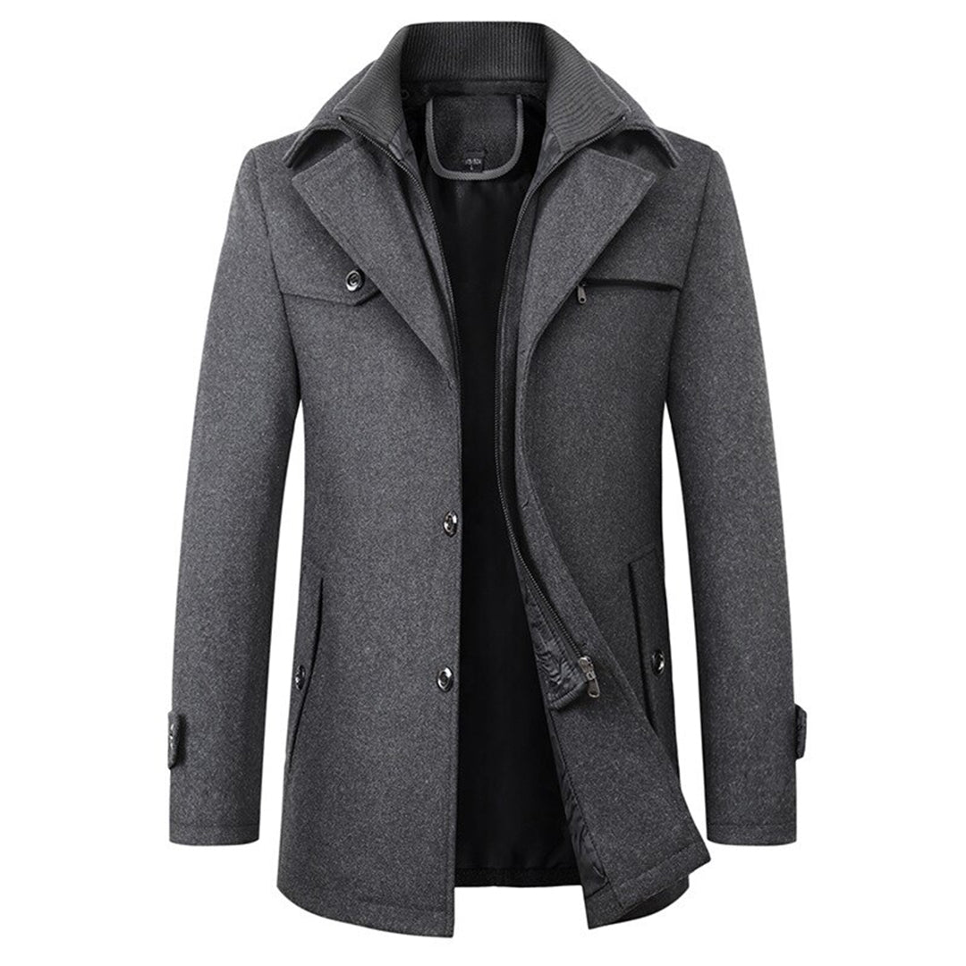 Damenjacke Warm Zeitlos Mantel Hochwertiger Stoff-3