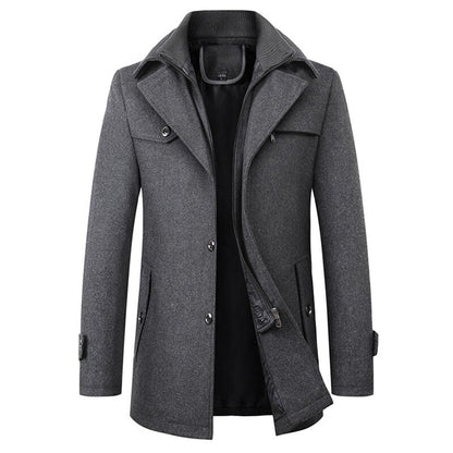 Damenjacke Warm Zeitlos Mantel Hochwertiger Stoff-3
