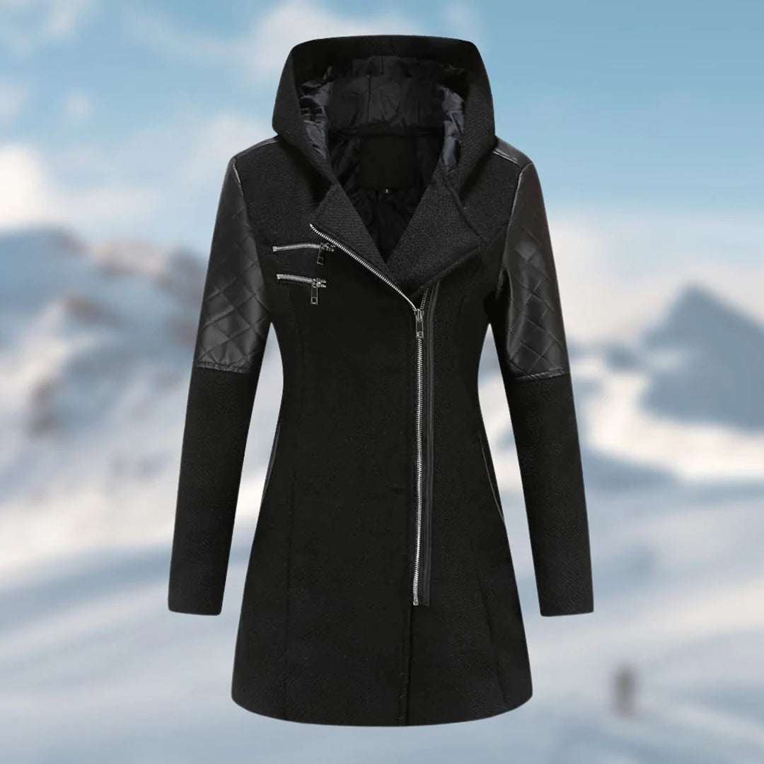 Variant image for Damen Wintermantel Lang Elegant Hochwertiger Stoff-8