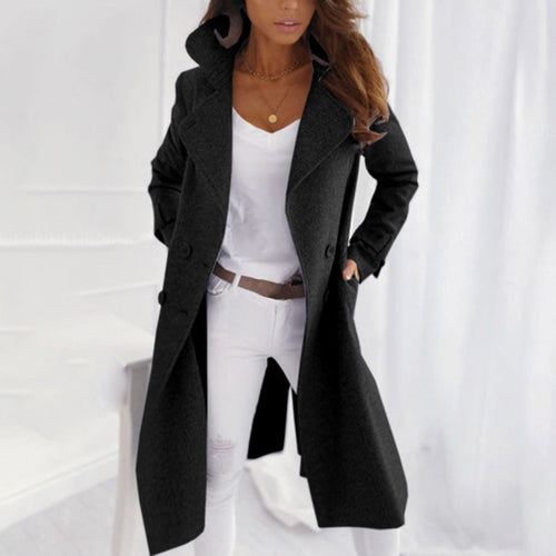 Damenjacke Wollmischung mit Wendekragen Elegant und Zeitlos-1