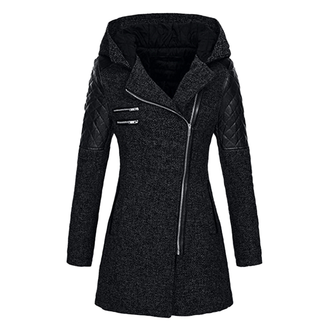 Damen Wintermantel Lang Elegant Hochwertiger Stoff-2