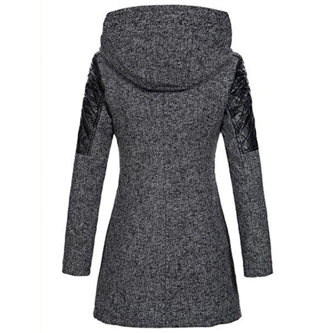 Damen Wintermantel Lang Elegant Hochwertiger Stoff-3