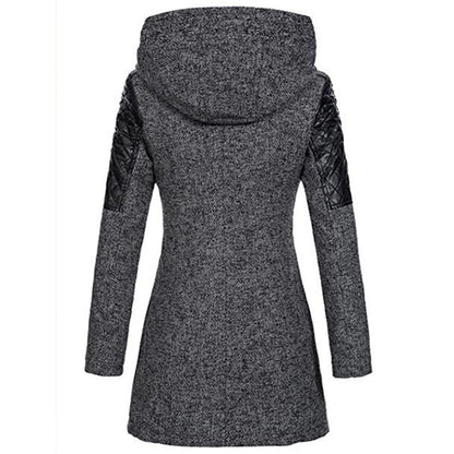 Damen Wintermantel Lang Elegant Hochwertiger Stoff-3