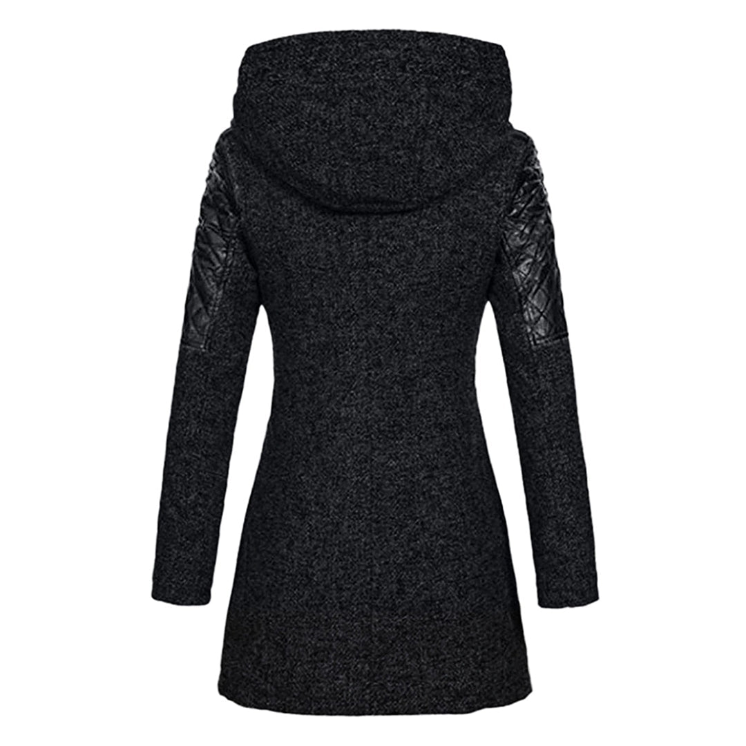 Damen Wintermantel Lang Elegant Hochwertiger Stoff-4