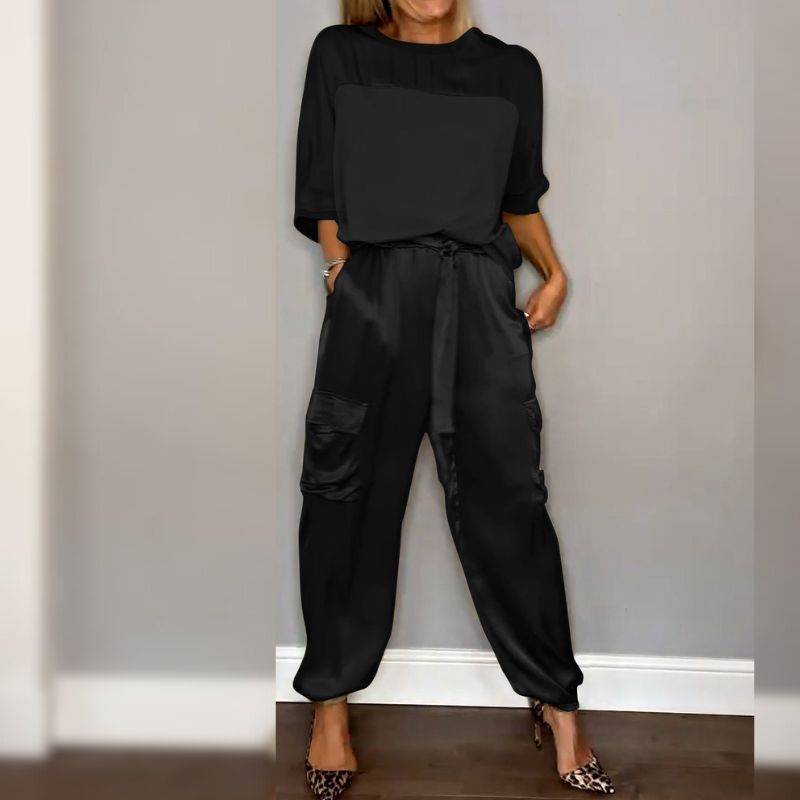 Lässiges Damenoutfit aus Baumwolle und Polyester – bequeme Passform, perfekt für Alltag und informelle Anlässe, S-2XL 3