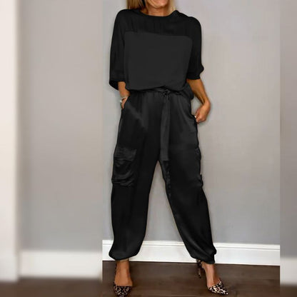 Lässiges Damenoutfit aus Baumwolle und Polyester – bequeme Passform, perfekt für Alltag und informelle Anlässe, S-2XL 3