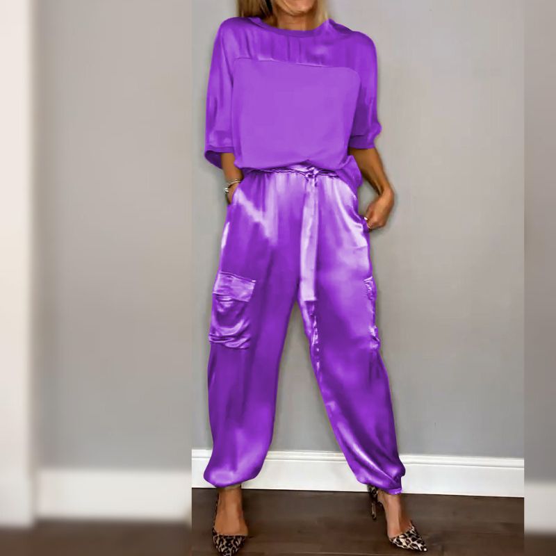 Lässiges Damenoutfit aus Baumwolle und Polyester – bequeme Passform, perfekt für Alltag und informelle Anlässe, S-2XL 4