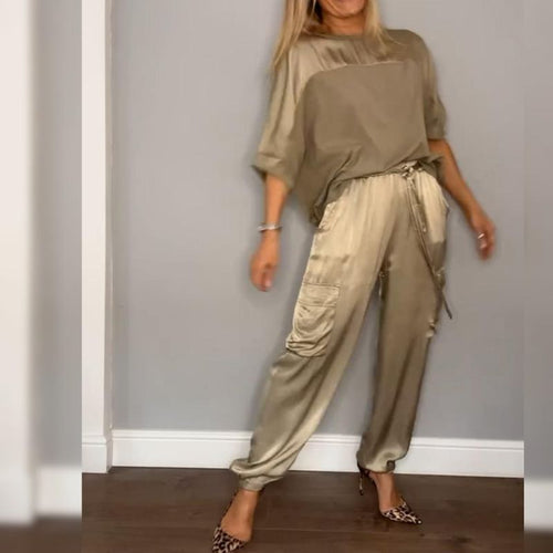 Lässiges Damenoutfit aus Baumwolle und Polyester – bequeme Passform, perfekt für Alltag und informelle Anlässe, S-2XL 1