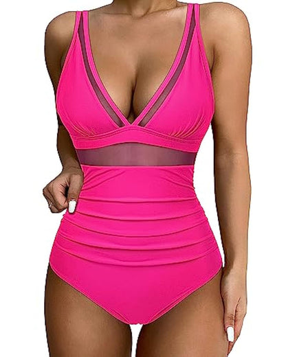 Variant image for Badeanzug Damen U-förmiger Ausschnitt Bequemes Nylon Spandex-11