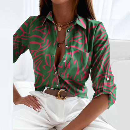 Variant image for Weiße Damenbluse mit Reverskragen aus Polyester, elegant-73