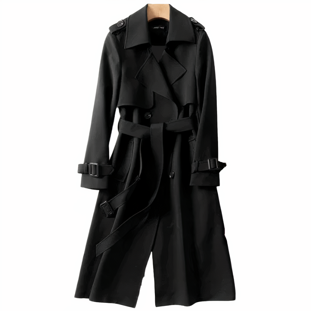 Damen-Mantel Klassischer Trenchcoat Weicher Stoff 8
