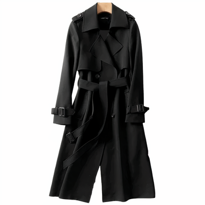 Damen-Mantel Klassischer Trenchcoat Weicher Stoff 8