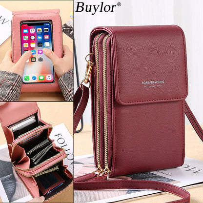 Variant image for Damen-Crossbody-Tasche, transparentes Handyfach, nachhaltiges Synthetikmaterial-5