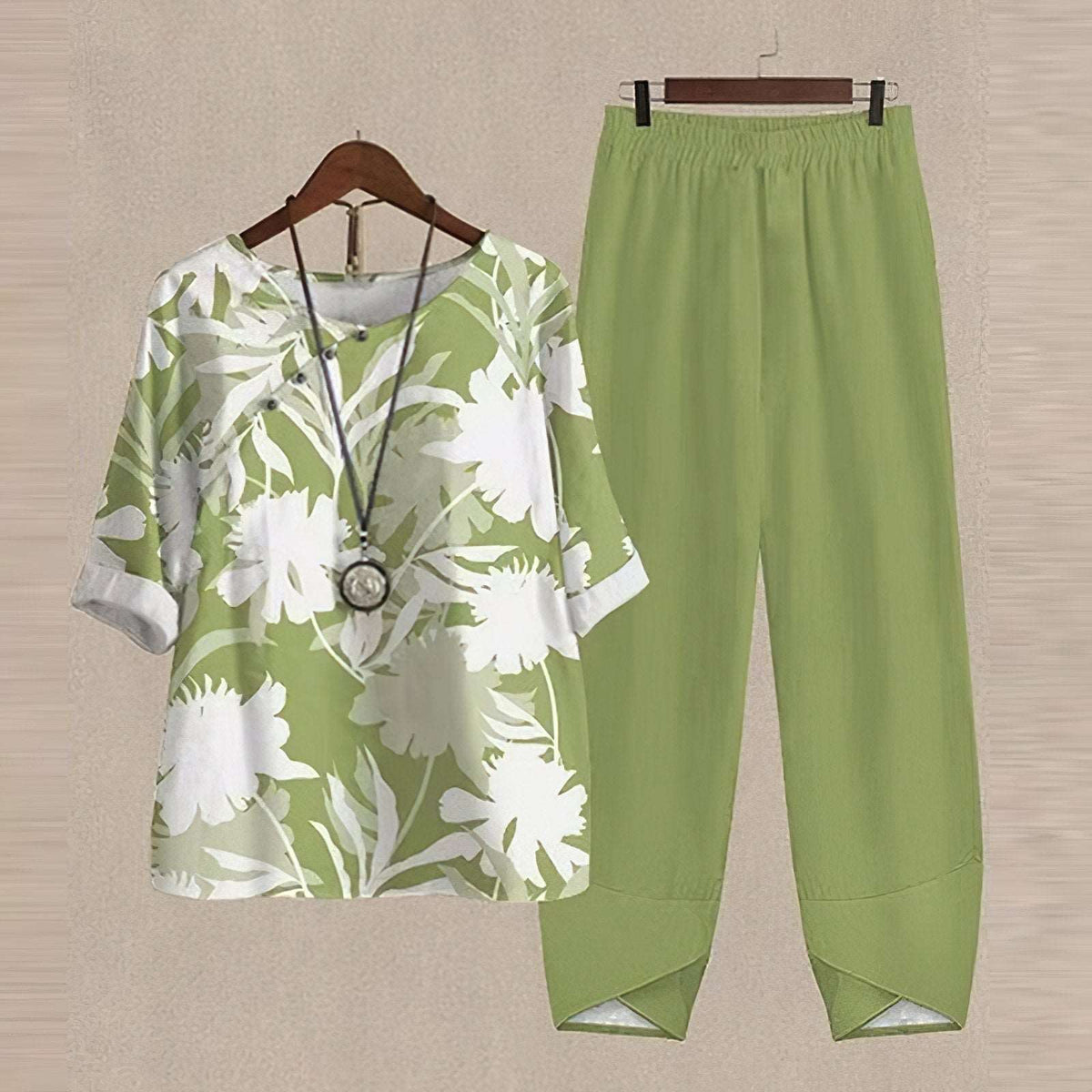 Zweiteiliges Damenkostüm mit weicher Stoffmischung – lässiger Stil und elegante Passform, S-M-L-XL 4