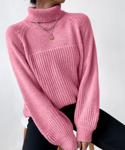 Variant image for Damen-Rollkragenpullover, lässig, gestrickt, Winter-17