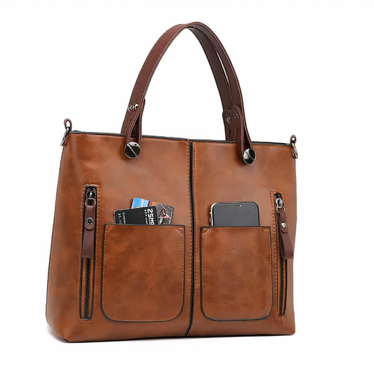 Damentasche, Vintage-Stil, PU-Leder, Umhängetasche-2