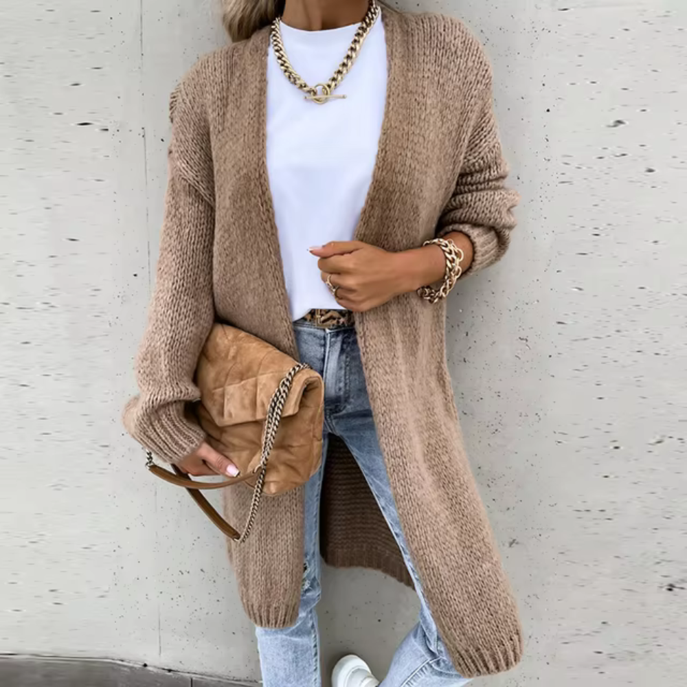 Variant image for Damen-Strickjacke, klassisches Design, weiches Material-5